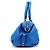 Marc by Marc Jacobs Borsa Bowling Classic Q in pelle martellata blu - vista 2