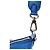 Marc by Marc Jacobs Borsa Bowling Classic Q in pelle martellata blu - vista 7