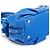 Marc by Marc Jacobs Borsa Bowling Classic Q in pelle martellata blu - vista 8