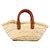 Chloé Borsa Cesto Marcie in Raffia Intrecciata Beige - vista 3