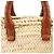 Chloé Borsa Cesto Marcie in Raffia Intrecciata Beige - vista 8