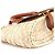 Chloé Borsa Cesto Marcie in Raffia Intrecciata Beige - vista 9