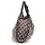 Gucci Borsa a Spalla Arricciata 76554 Pink Black GG Canvas - vista 2