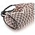 Gucci Borsa a Spalla Arricciata 76554 Pink Black GG Canvas - vista 7