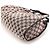 Gucci Borsa a Spalla Arricciata 76554 Pink Black GG Canvas - vista 8