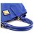 Marc by Marc Jacobs Borsa Tote 2-Way in pelle blu cobalto - vista 9