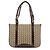 Céline Borsa Tote in tela Macadam beige e marrone - vista 3