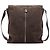 Yves Saint Laurent 166283 Borsa a tracolla in pelle e tela marrone - vista 3