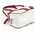 Prada Borsa Bowling B11334 in pelle traforata bianca e rossa - vista 10