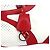 Prada Borsa Bowling B11334 in pelle traforata bianca e rossa - vista 7