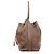 Chloé Borsa a secchiello in pelle marrone con coulisse - vista 2