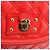 Marc Jacobs Bolsa Crossbody de Couro Matelassado Vermelha com Fivela e Corrente - vista 6