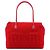 Miu Miu Shopper-Bag aus roter Bouclé-Wolle mit Gummigriffen