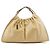 Gucci 76554 Borsa Hobo in pelle beige arricciata