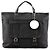Chloé Borsa Tote in pelle nera con tasca frontale