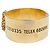 Bracciale rigido Chanel in metallo dorato - vista 3