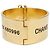 Bracciale rigido Chanel in metallo dorato - vista 4