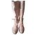 Autre Marque Nero Giardini Botas Altas de Cuero Beige con Tachuelas