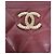Chanel Monedero acolchado CC en piel caviar burdeos - vista 12