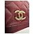 Chanel Monedero acolchado CC en piel caviar burdeos - vista 3