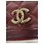 Chanel Monedero acolchado CC en piel caviar burdeos - vista 4