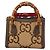 Borsa Gucci Diana marrone in pelle e tela - vista 11