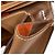 Tote Prada Shopper aus braunem Leder mit Dreiecks-Logo - Ansicht 11