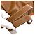 Tote Prada Shopper aus braunem Leder mit Dreiecks-Logo - Ansicht 16