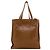 Tote Prada Shopper aus braunem Leder mit Dreiecks-Logo - Ansicht 2