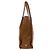 Tote Prada Shopper aus braunem Leder mit Dreiecks-Logo - Ansicht 3