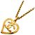 Collana Chanel placcata in oro con motivo cuore Coco Mark