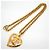 Collana Chanel placcata in oro con motivo cuore Coco Mark - vista 3