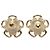 Orecchini Chanel Pink CC Gold Plated Resin Flower Push Back - vista 2