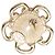 Orecchini Chanel Pink CC Gold Plated Resin Flower Push Back - vista 3