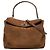 Borsa Balenciaga Rodeo Satchel Mini in camoscio marrone