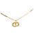 Collana Dior Gold Plated Strass CD Logo Pendant - vista 3