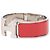 Bracciale Hermès Clic Clac H PM in smalto rosso largo - vista 2