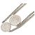 Collana lunga a catena con monete in ottone CC argentato Chanel - vista 2