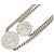 Collana lunga a catena con monete in ottone CC argentato Chanel - vista 3