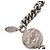 Collana lunga a catena con monete in ottone CC argentato Chanel - vista 5