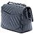 Chanel Blue Mini Square Classic Chevron Patent Single Flap - vista 2