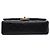Chanel Black Medium Classic Lambskin Double Flap - vista 3