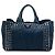 Borsa Satchel Prada Blue Large Denim Canapa Bijoux