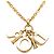 Collana Dior Gold con pendente logo placcato oro - vista 3
