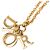 Collana Dior Gold con pendente logo placcato oro - vista 4