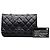 Portafoglio Chanel Black CC Quilted Lambskin Wallet On Chain - vista 7
