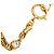Collana con pendente Chanel Gold CC placcata in oro e strass - vista 6