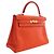 Hermès Orange Clemence Kelly II Retourne 32 - vista 15