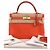 Hermès Orange Clemence Kelly II Retourne 32 - vista 5