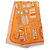 Foulard di seta Hermès Orange Carre En Boucles 90